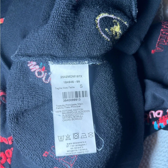MSGM black patches sweatshirt size small - Picture 6 of 7